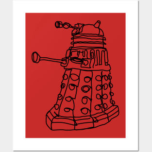 Bad Line Art Dalek Posters and Art